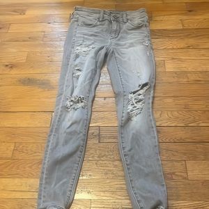 Grey American Eagle Skinny Jeans